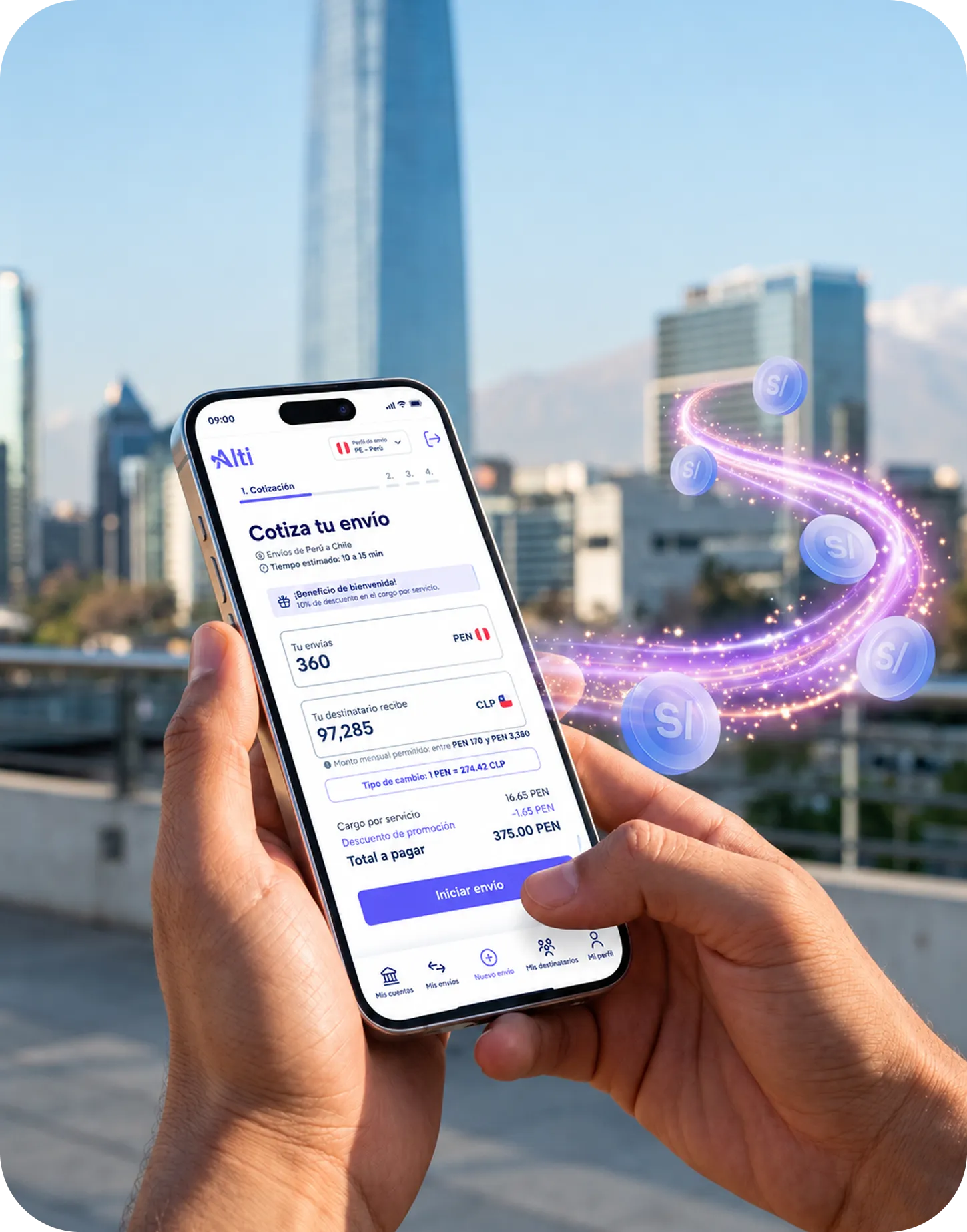 Una persona sigue su envío desde la app de Alti